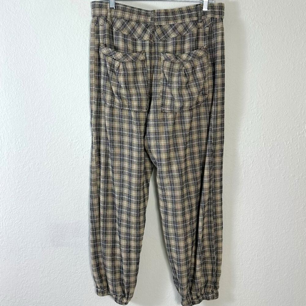 Free People Grunge 90s Plaid Cargo Jogger Back Street Pants Size Large - Picture 7 of 14